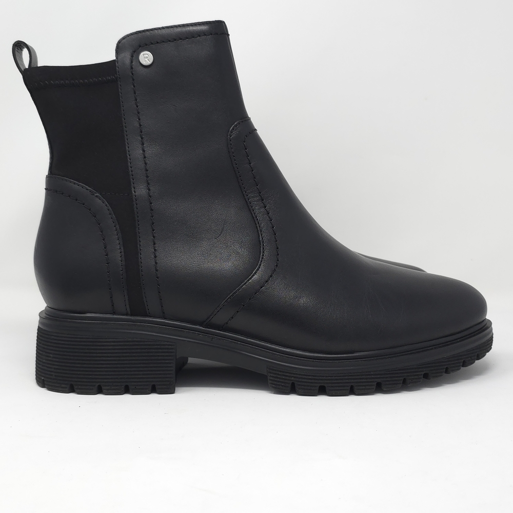 Rockport Black Leather Ankle Booties with Side Zip 9.5M - Picture 3 of 14